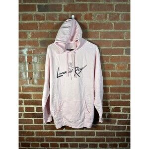 Lana Del Rey Hoodie Pink Signature Logo Hooded The Village Long Sleeve Adult XL